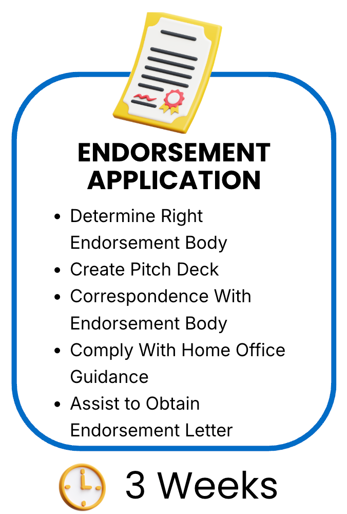 Stage 4: Endorsement Application (3 Weeks)